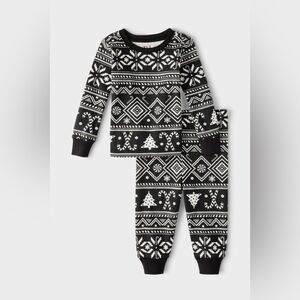 PJ Place Black and White Kids Pajama Set